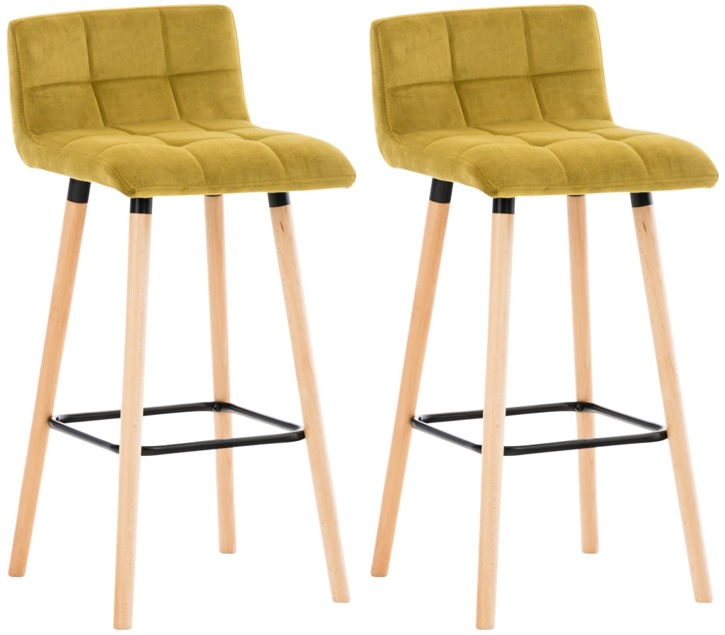 2er Set Barhocker Lincoln Samt