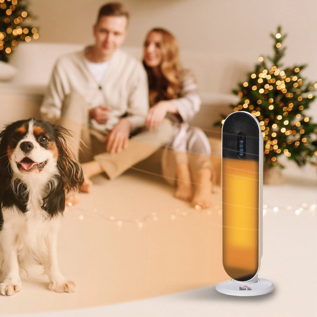 Termoventilatore Ceramico 2000W con Telecomando ¨C Zephmum ¨C 21x21x63,5 cm Bianco e Nero