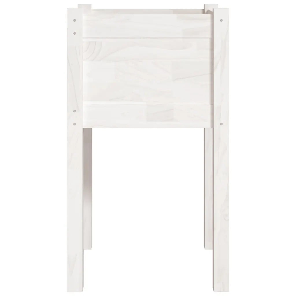 2 pz Fioriere | Cassetta per fiori | Vaso da Giardino Bianche 40x40x70 cm in Legno di Pino