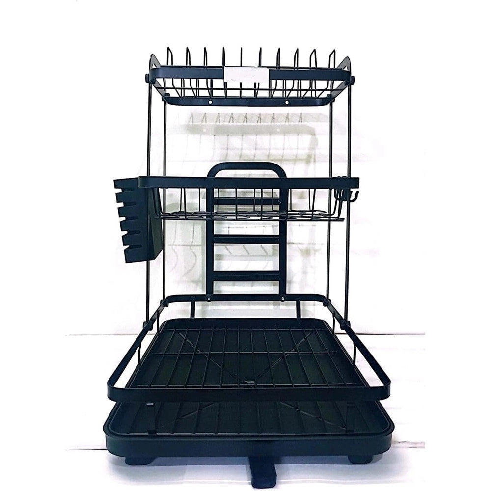 Trade Shop - Scolapiatti A 3 Livelli Organizer Da Cucina Supporti Per Piano Lavoro Sistema Di Drenaggio -