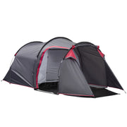 Tenda da Campeggio Familiare 2-3 Persone ¨C Xylo ¨C Impermeabile Anti-UV Grigio Scuro 426x206x154 cm