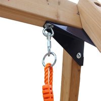 Altalena Duo da Giardino per Bambini 2 Posti in Legno FSC Arancione