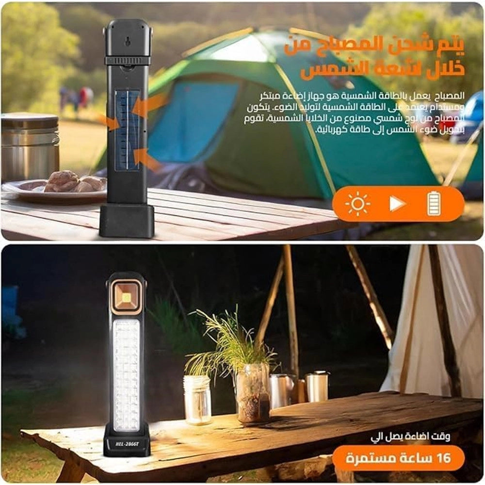 Trade Shop - Luce Di Emergenza Solare Ricaricabile Hel-2866t 30w Led Con Tecnologia Intelligente -
