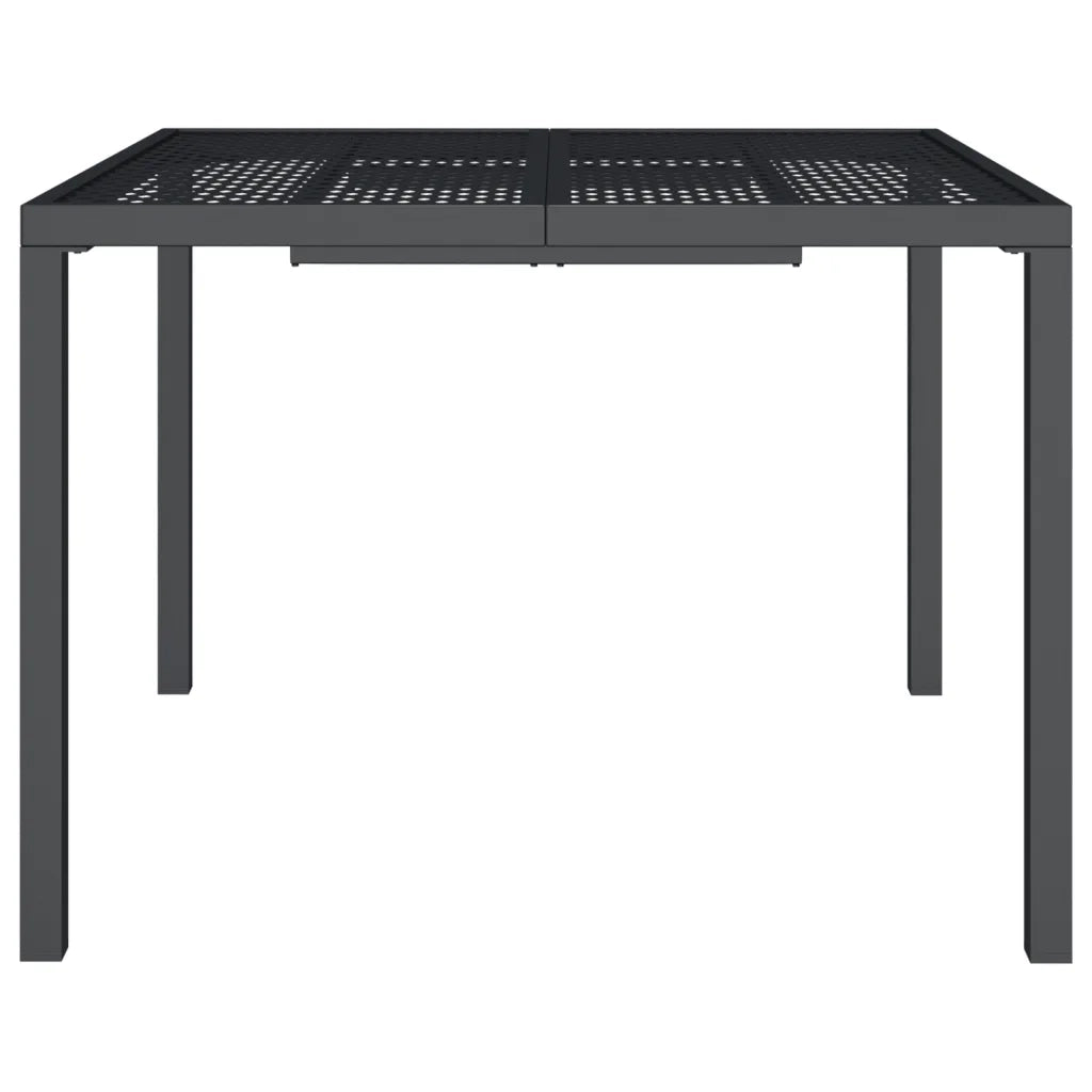 Tavolo da Giardino Antracite 100x100x72 cm Acciaio
