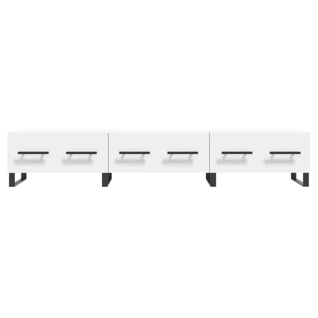 Mobile TV multimediale mensola TV credenza mobile TV sala da pranzo soggiorno camera da letto 150 x 36 x 30 cm legno ingegnerizzato bianco 02_0026016