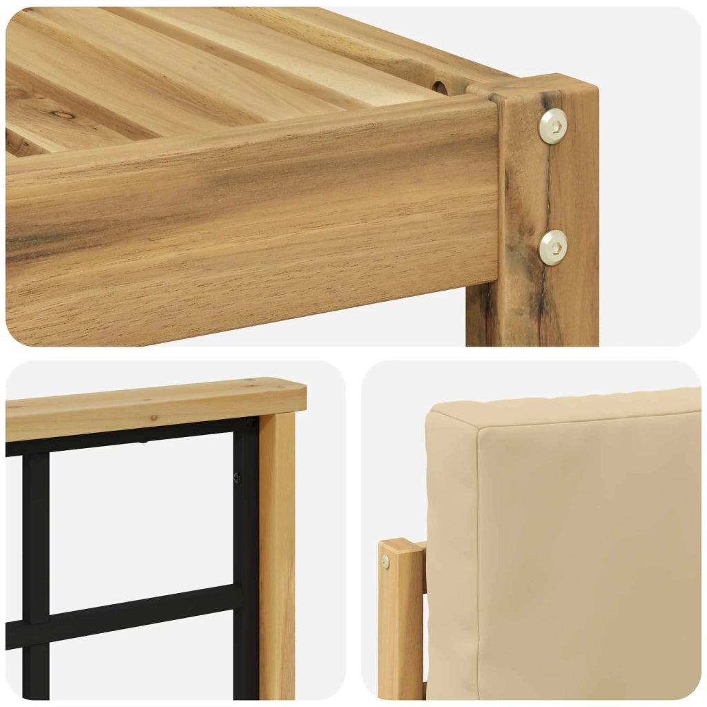 Set di divani da esterno 5 pz Bianco e Beige 3387607