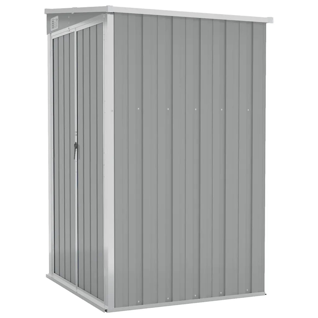 Capanno Giardino a Parete Grigio 118x100x178 cm Acciaio Zincato 316218