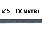 Corda elastica diametro 5 mm nera in bobina da 100 metri nautica