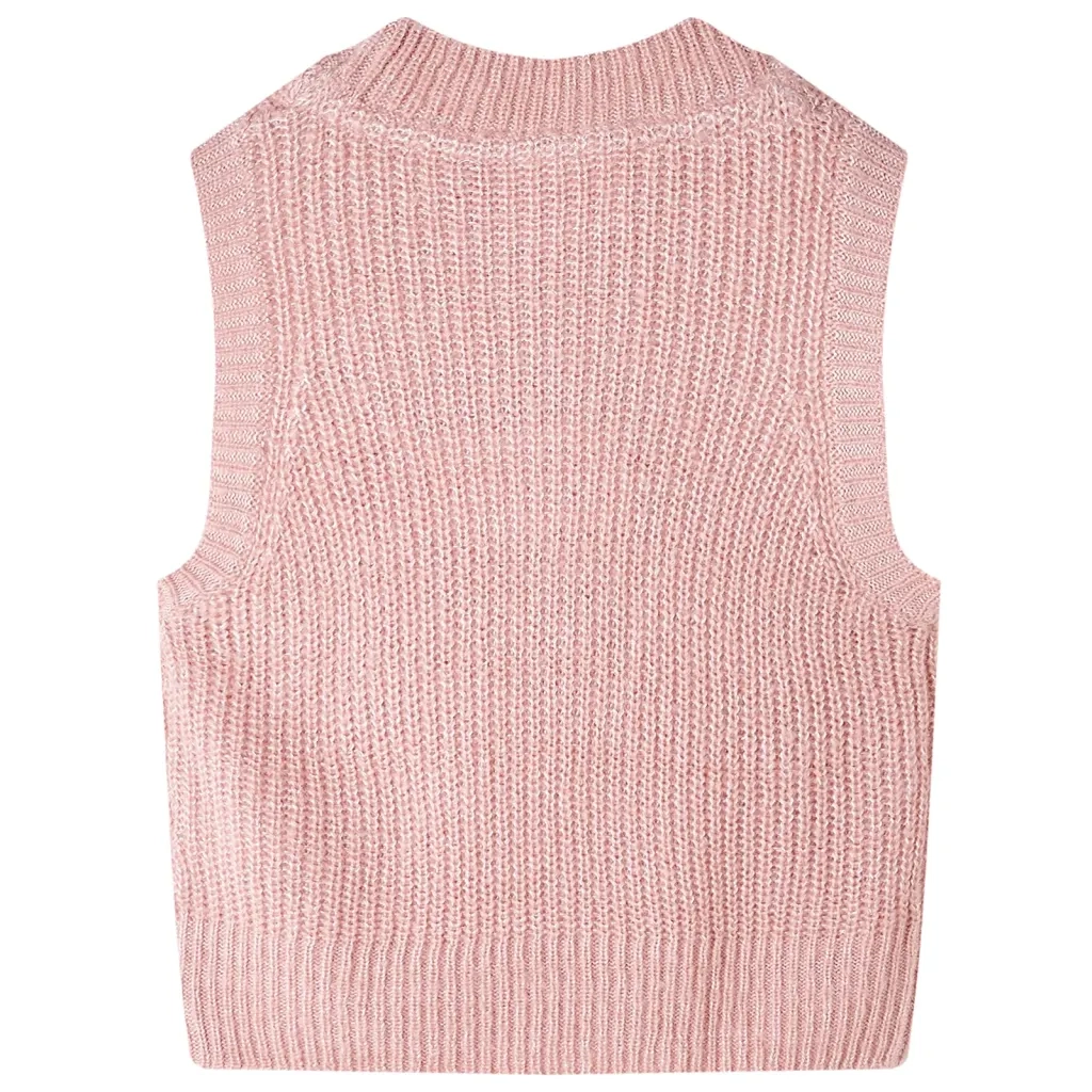 Gilet da Bambina Lavorato a Maglia Rosa Chiaro 104cod mxl 84504