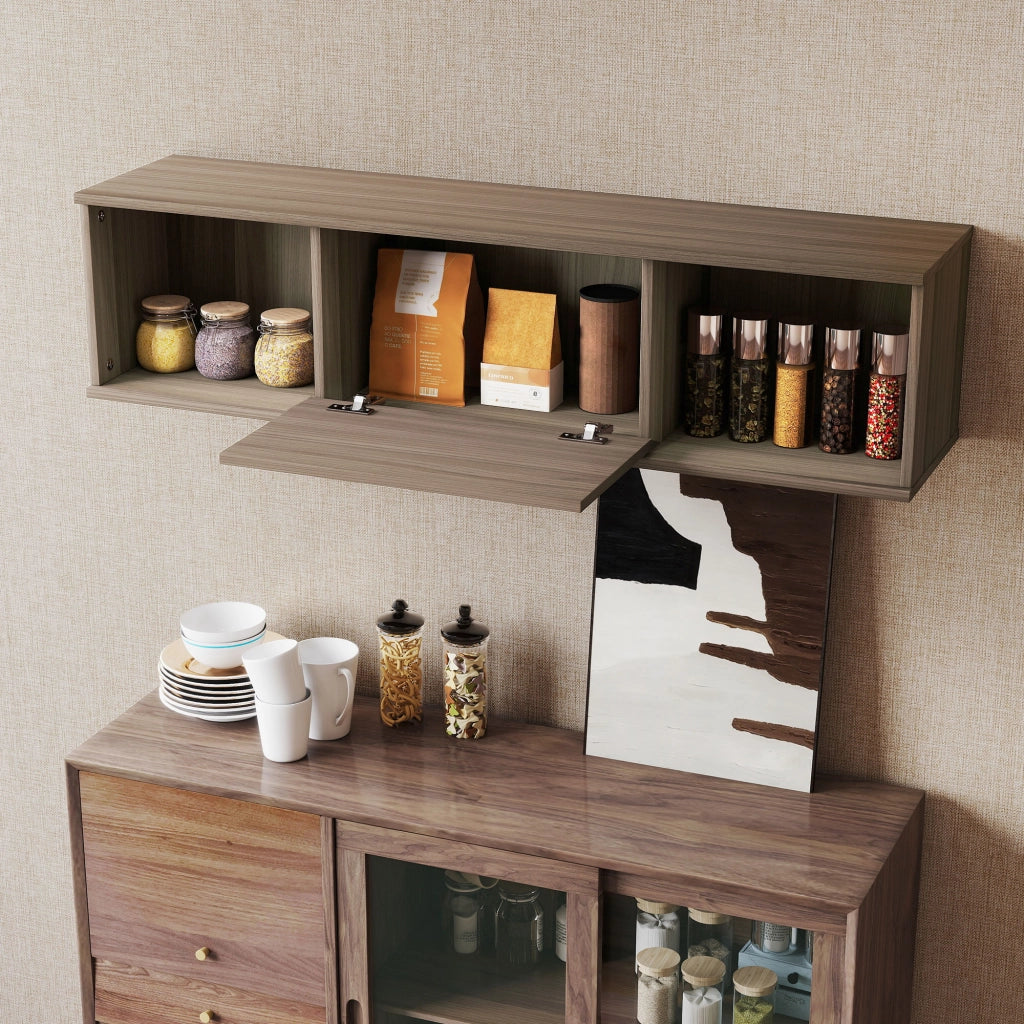 Mobile TV sospeso ¨C zephmum ¨C marrone 120x30x29.5 cm