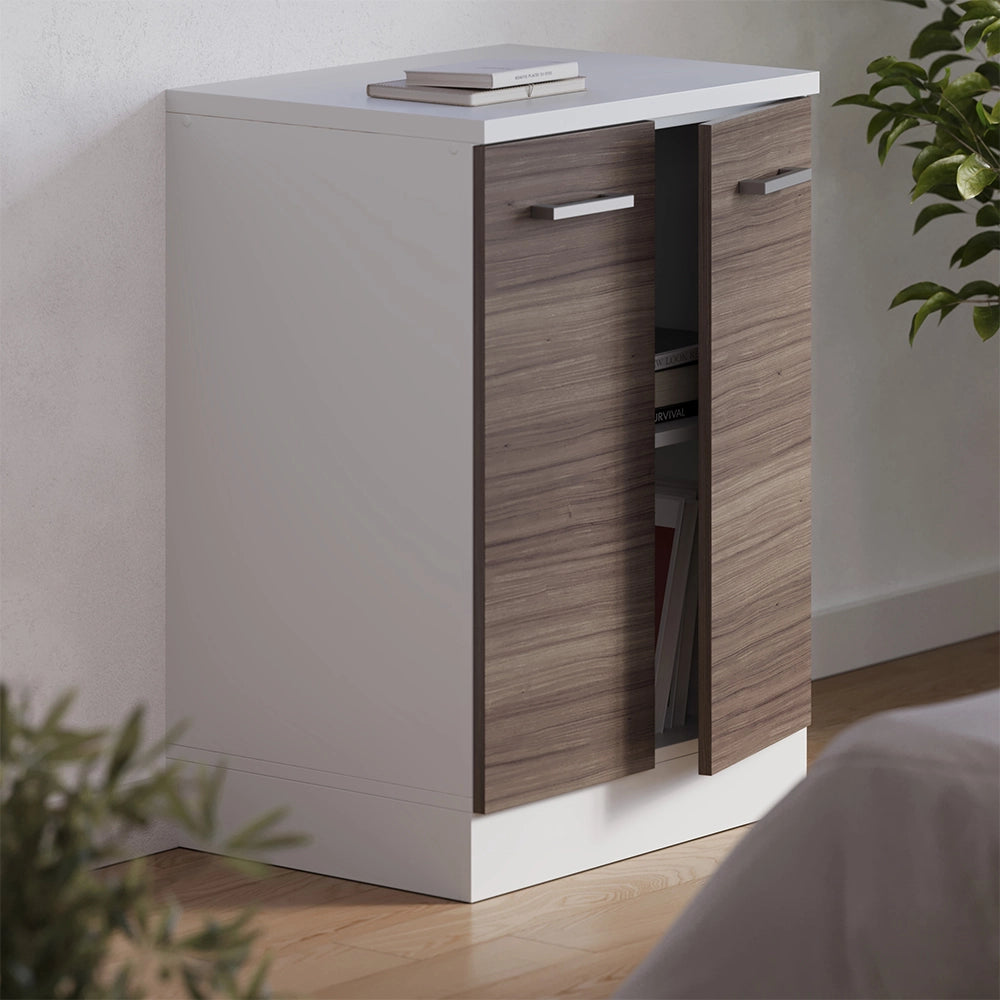 Mobile per mansarda Rion Grigio nobile/Bianco 60 x 83.8 cm senza inclinazione con 2 ante Vicco