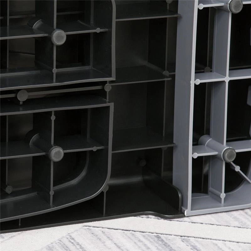 STEP FITNESS PER ALLENAMENTO A CASA E PALESTRA, IN PP CON ALTEZZA REGOLABILE 10CM E 15CM, 68X29CM NERO E GRIGIO