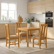 Set da pranzo 5 pz Beige Legno di Quercia Massello 3430224