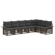 Set Divano da Giardino 7 pcs Grigio polyrattan 3434840