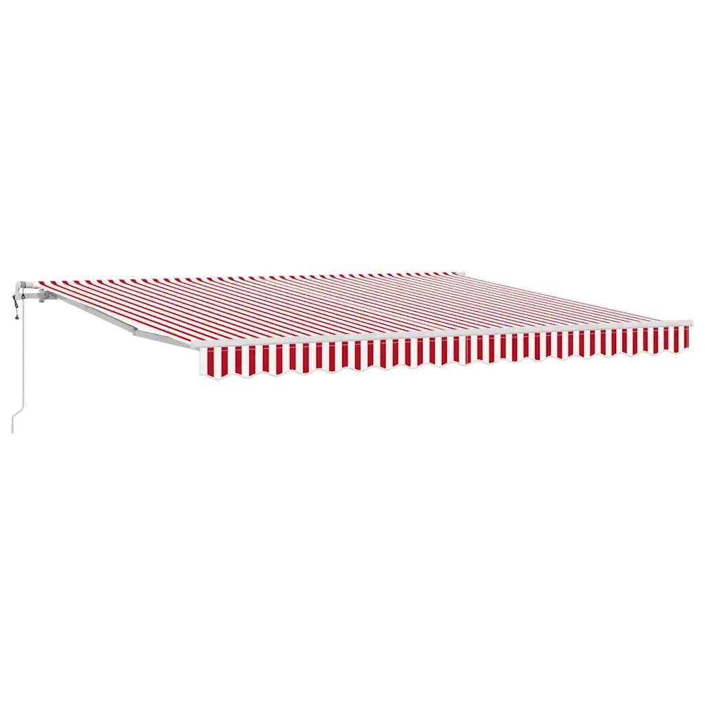Tettuccio Elettrico Retrattile Rosso e Bianco 400 × 300 cm 3330545