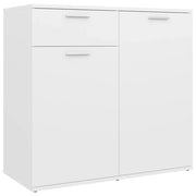 Credenza | Madia | Buffet da pranzo | Armadio da pranzo Bianca 80x36x75 cm in Legno Multistrato