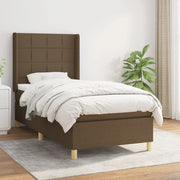 Giroletto a Molle con Materasso Marrone Scuro 80x200 cm Tessuto 3131948