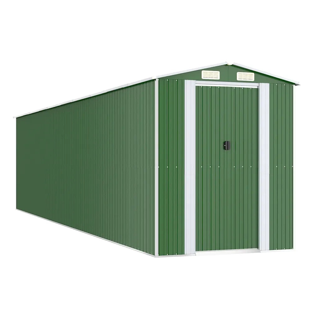 Capanno da Giardino Verde 192x855x223 cm Acciaio Zincato cod mxl 65882