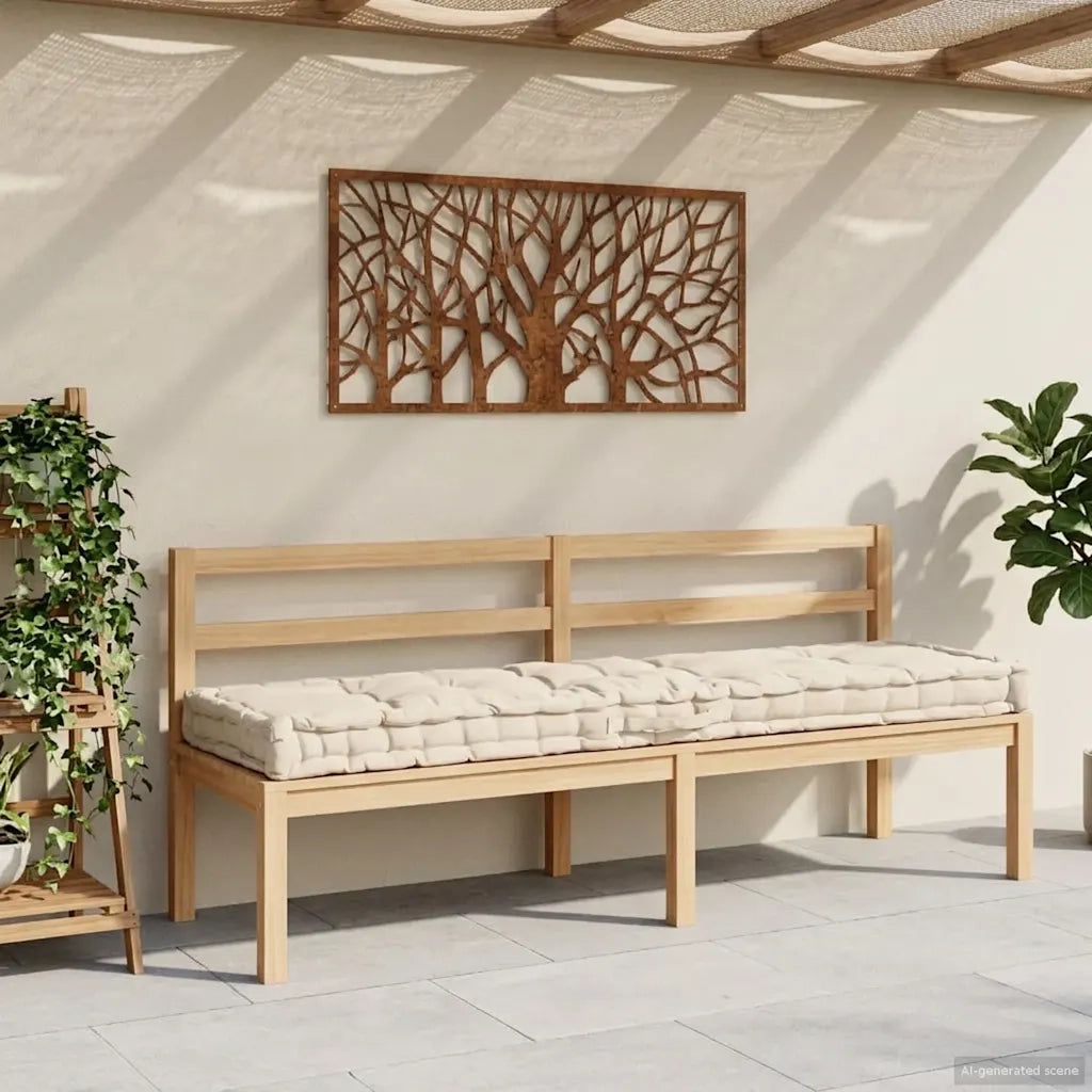 Cuscino per Pallet e Pavimento in Cotone 120x40x7 cm Beige cod mxl 74574