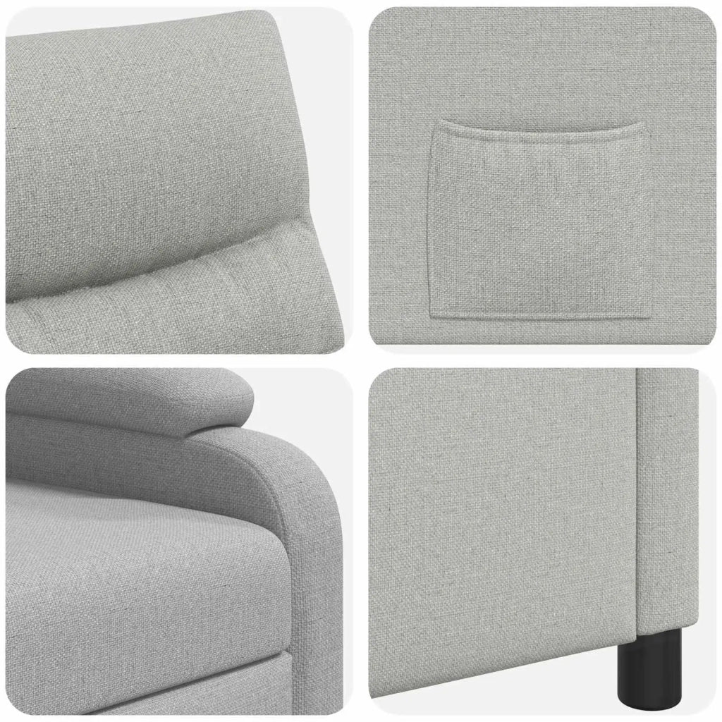 Poltrona reclinabile Grigio Nuvola Tessuto 42034899