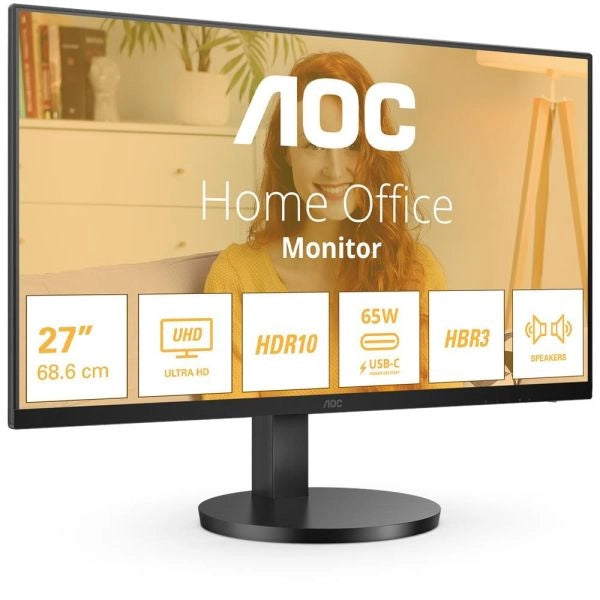 Aoc b3 u27b3cf monitor pc 68,6 cm (27") 3840 x 2160 pixel 4k ultra hd lcd nero