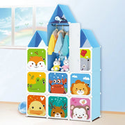 Trade Shop - Armadio Modulare Per Bambini Mobile Portaoggetti Giochi Organizer A Castello Con 10 Cubi -