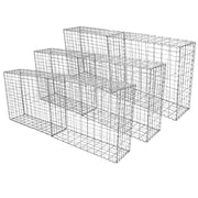 6 Gabbioni per Sassi da Giardino e da Esterno 100cm x 80cm x 30cm in Acciaio