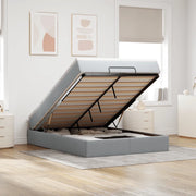 vidaXL Struttura Letto Pouf con Materasso 140x190 cm in Tessuto