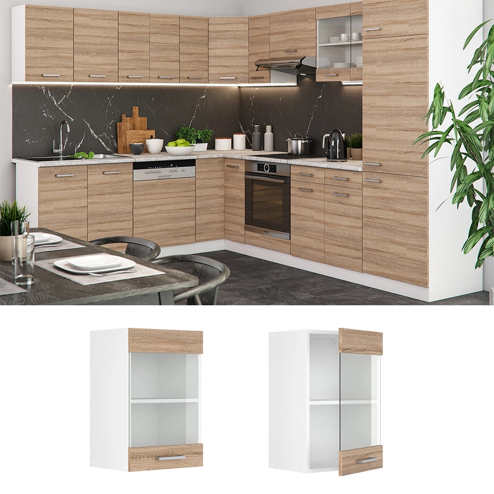 Vicco Mobile da cucina in vetro Sonoma 40 cm