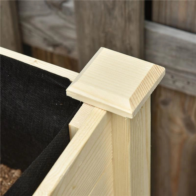 LETTO PER ORTO RIALZATO IN LEGNO CON ROTELLE E RIPIANO INFERIORE, 118X55X83CM, LEGNO NATURALE
