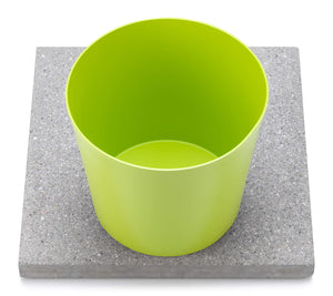 Base con Vaschetta per Fontane con Ghiera Piccola 40x40x5 cm in Cemento Belfer 42/BSE/4 Verde Acido