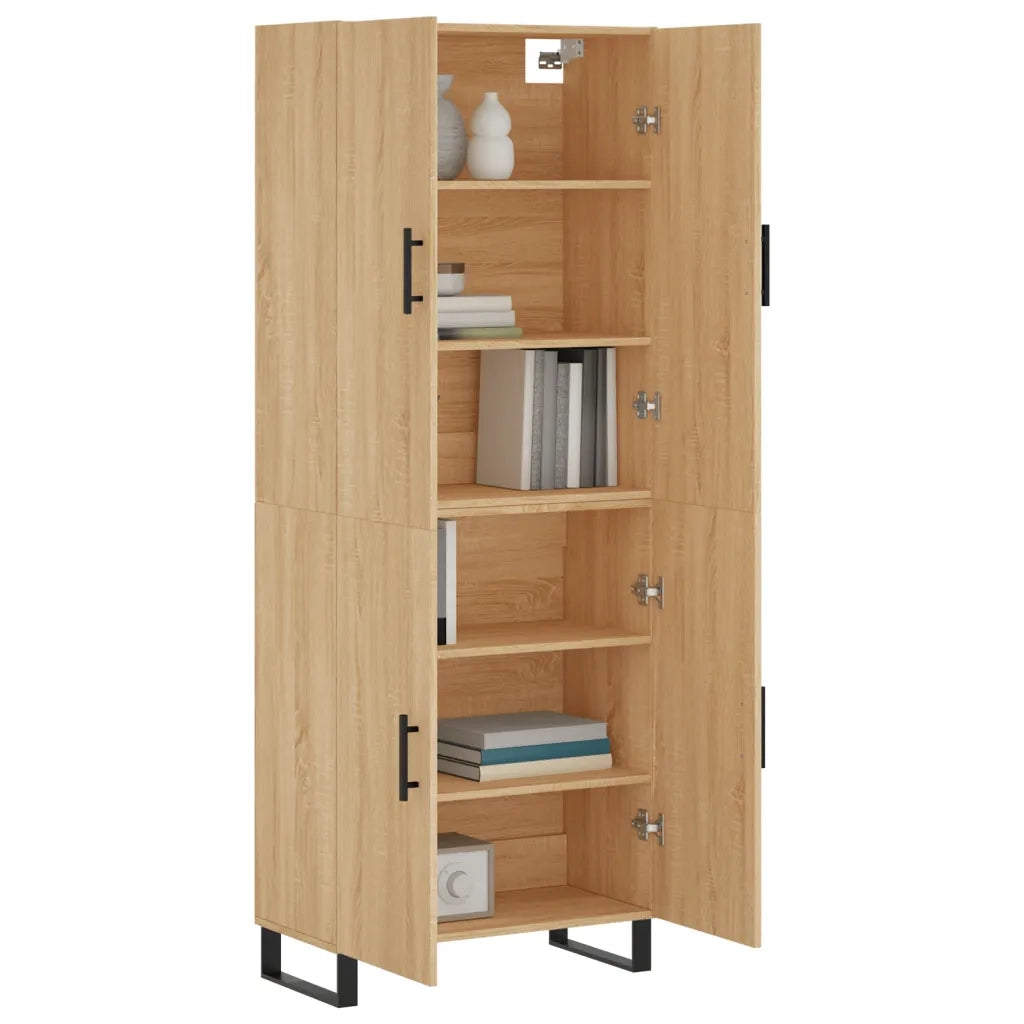 vidaXL Credenza Rovere Sonoma 69,5x34x180 cm in Legno Multistrato