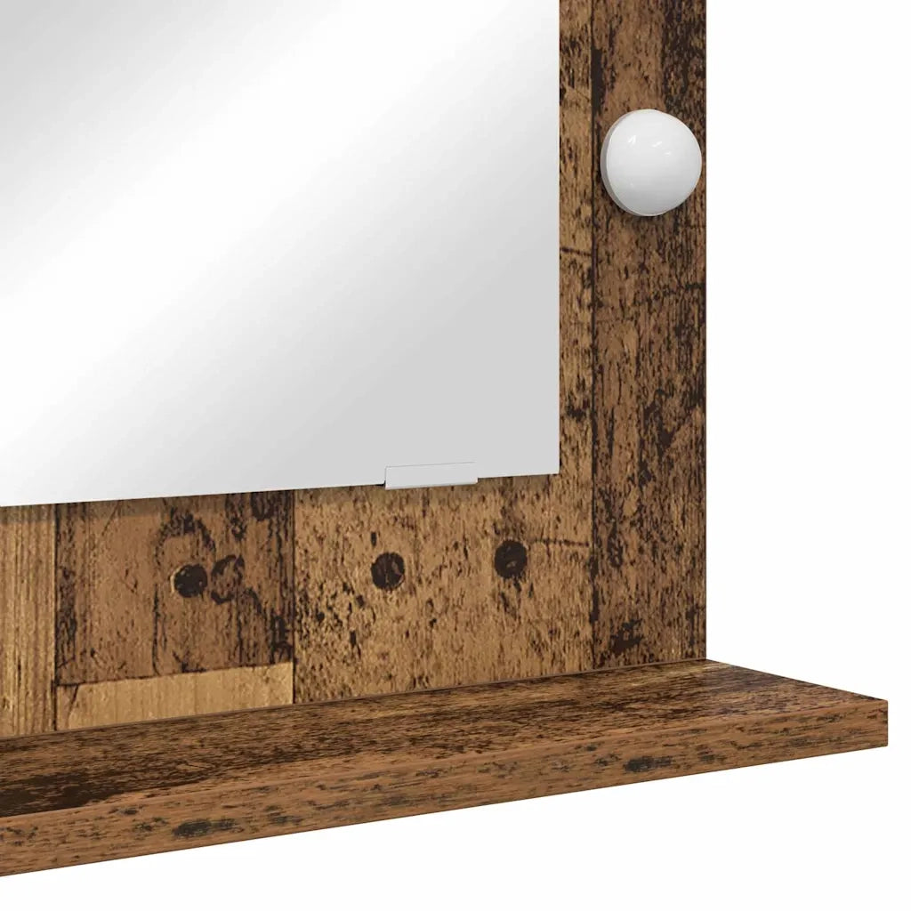 Specchio da Vanità Rovere fumé 70 x 50 x 18 cm Rettangolare 868337
