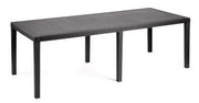 TAVOLO QUEEN IN EFFETTO RATTAN ESTENSIBILE CM.150/220x90x72H TESTA DI MORO