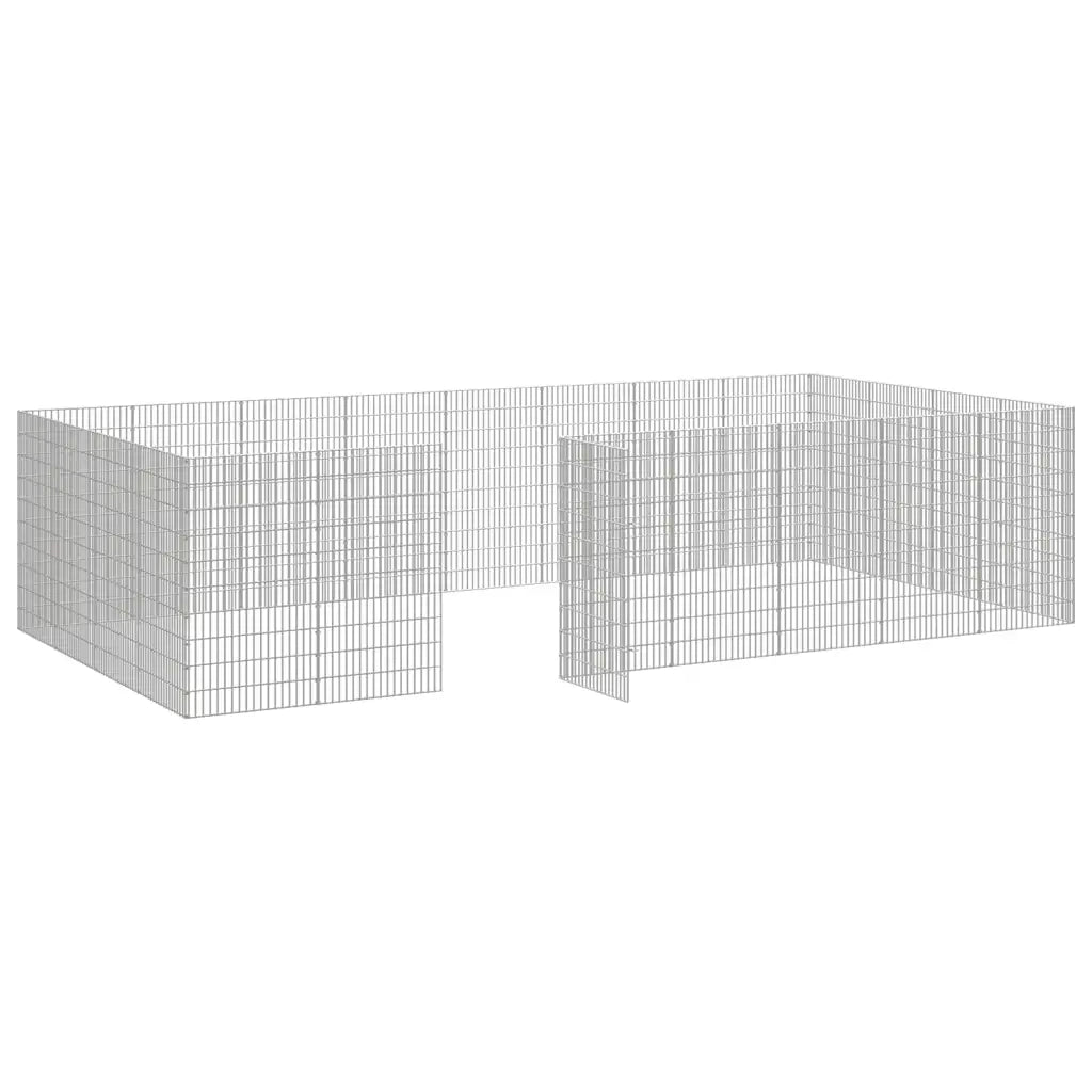 Recinto per Animali Ruspante 24 Pannelli 54x100cm Ferro Zincato 3321349