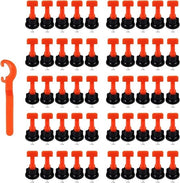 Sistema di livellamento per piastrelle, 50 pezzi, supporti di distanziamento ceramici, attrezzi per muratura e pavimentazione con chiave speciale
