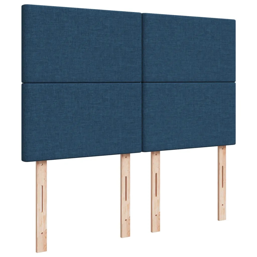 Giroletto a Molle con Materasso Blu 160x200 cm in Tessuto