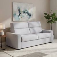 Quindici, Divano Letto 3 Posti Sfoderabile Made in Italy, 220x95 cm Grigio