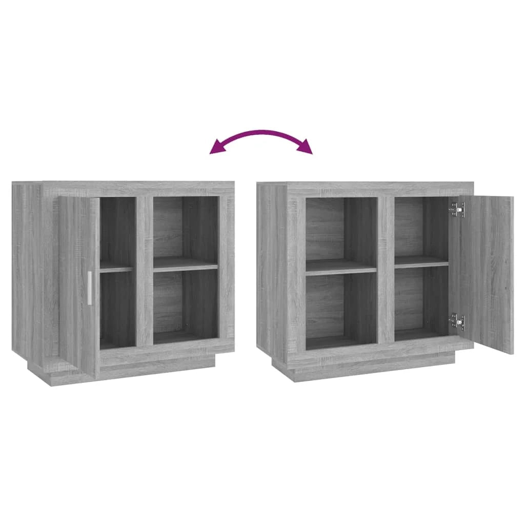 Buffet credenza cassettiera armadio mobile contenitore organizer cucina soggiorno Sonoma 80 x 40 x 75 cm grigio 02_0036538