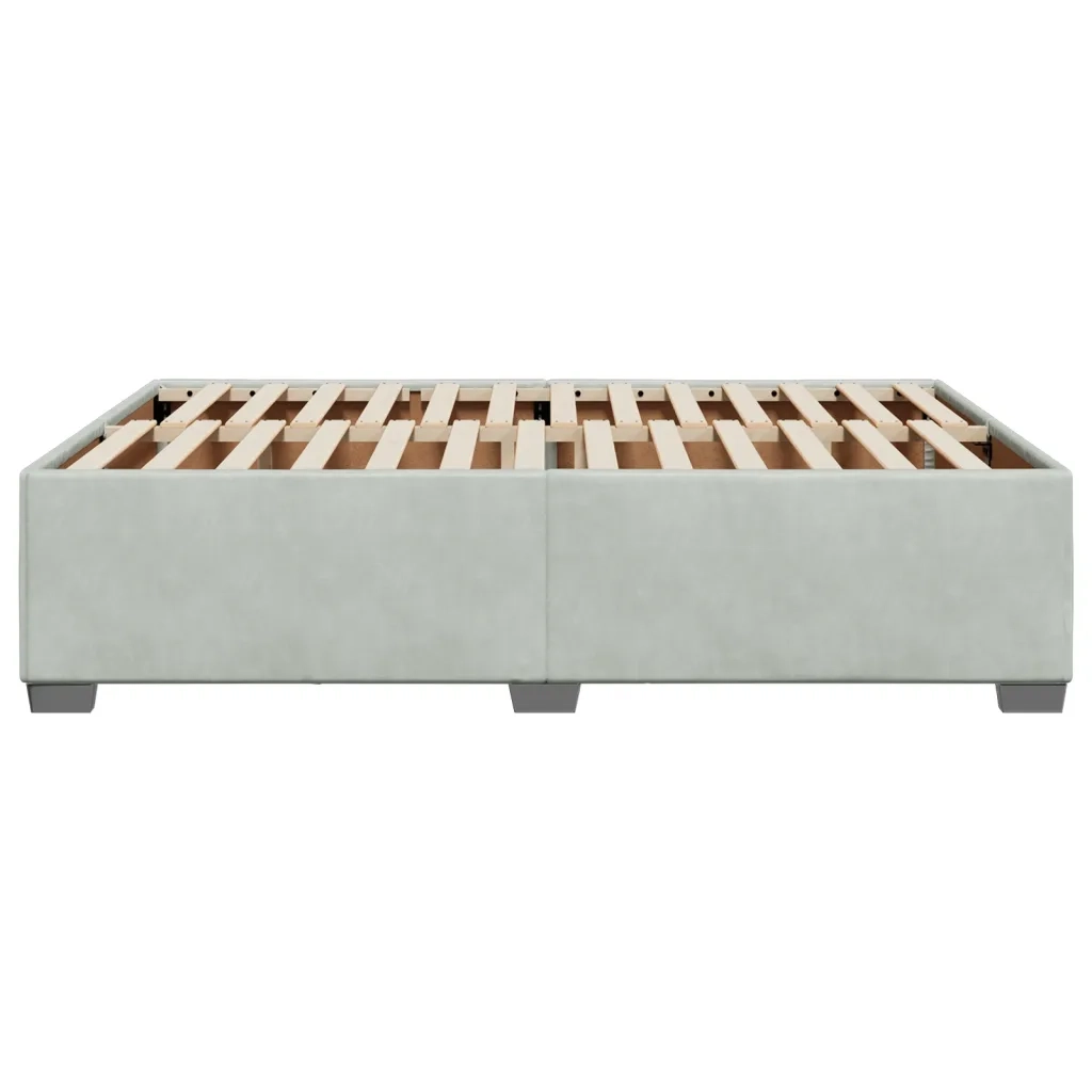 Giroletto senza Materasso-Struttura Letto Grigio Chiaro 140x200 cm Velluto 204008