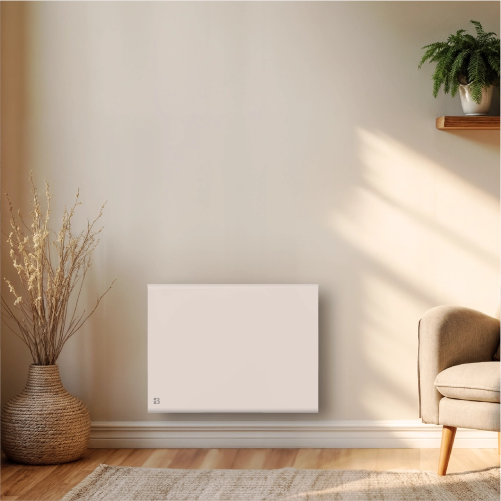 Radiatore elettrico fisso con inerzia a secco ceramica + pellicola 1000W FREYA orizzontale bianco
