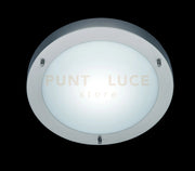 CONDUS PLAFONIERA DA BAGNO TONDA ACCIAIO + VETRO D.32CM ATTACCO E27 1 LUCE