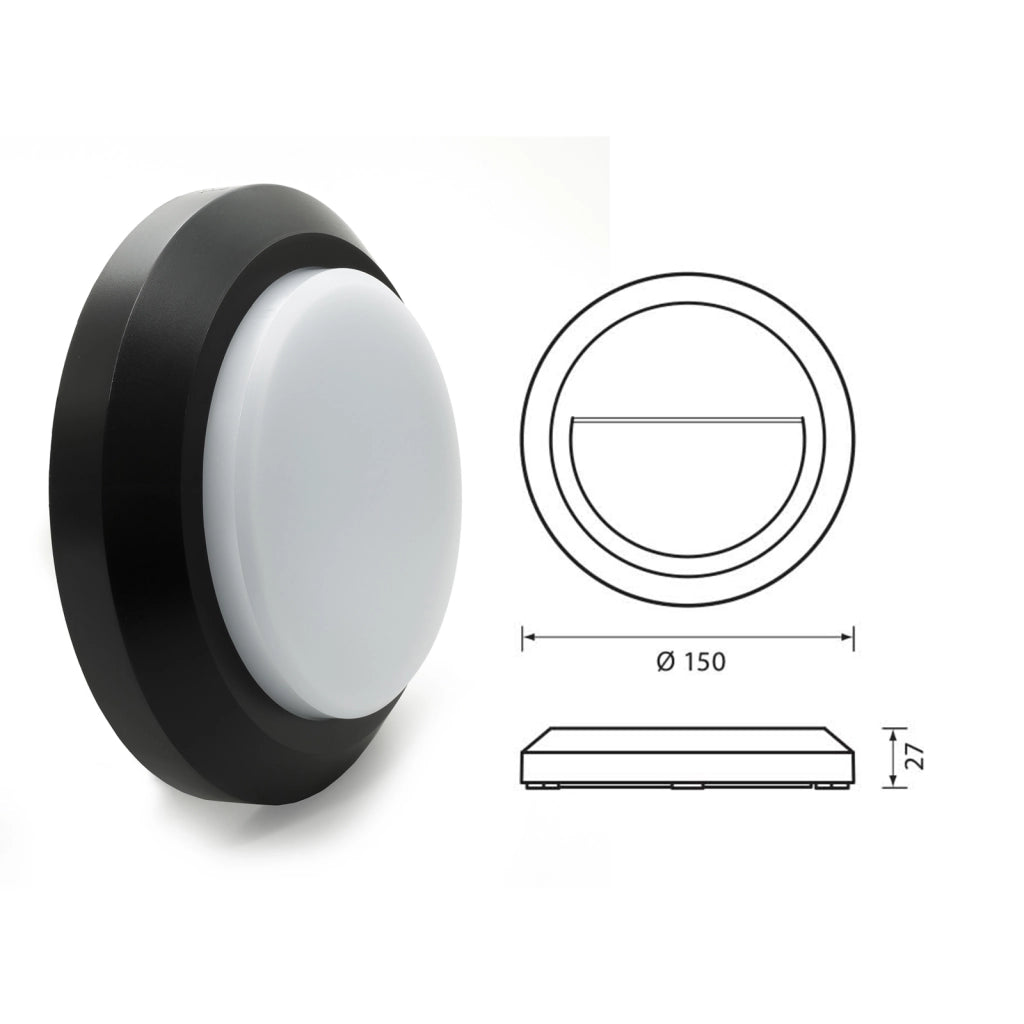 Plafoniera LED 3W segnapassi tondo IP65 luce parete balcone terrazzo giardino viale 230V basso consumo 4000K