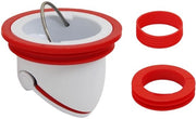 Fissatore di pavimento con funzione di blocco di odori - Chiave a scatto resistente agli insetti - Fissatore magnetico - Fissatore di pavimento - Materiale in plastica - 40-48 mm - Fissatore di pavimento di scarico