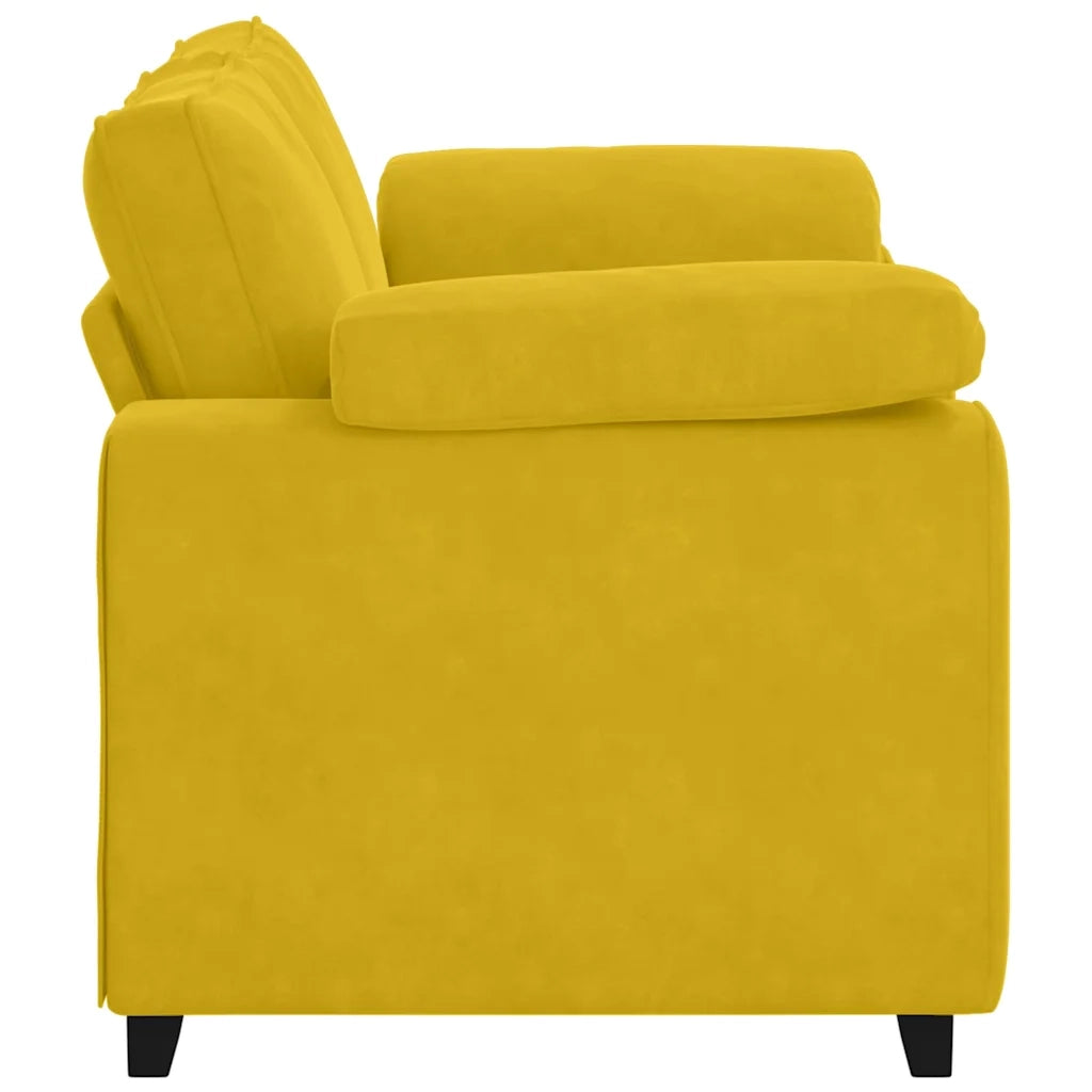 Divano Divanetto Giallo 160x77x82 cm in Velluto 4105263