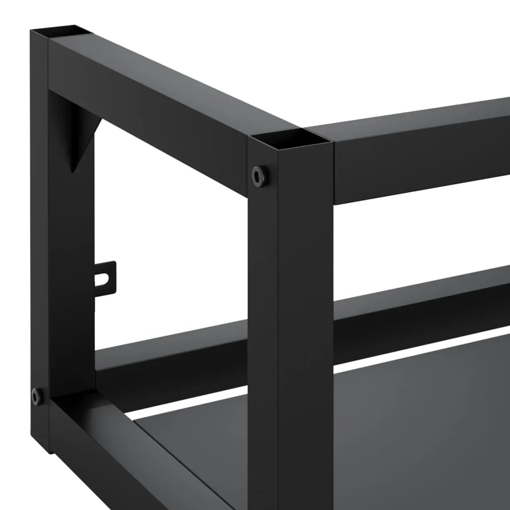 Telaio lavabo da bagno sospeso 40 x 38 x 31 cm ferro nero 02_0006759