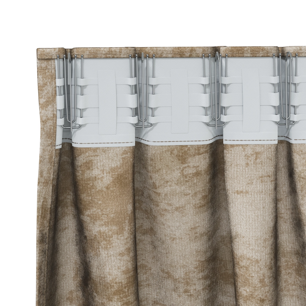 Tende in Velluto 2 pz con Occhielli Champagne 175x140 cm