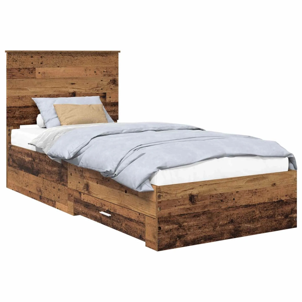 Struttura del letto Legno vecchio 90 x 190 cm Legno multistrato