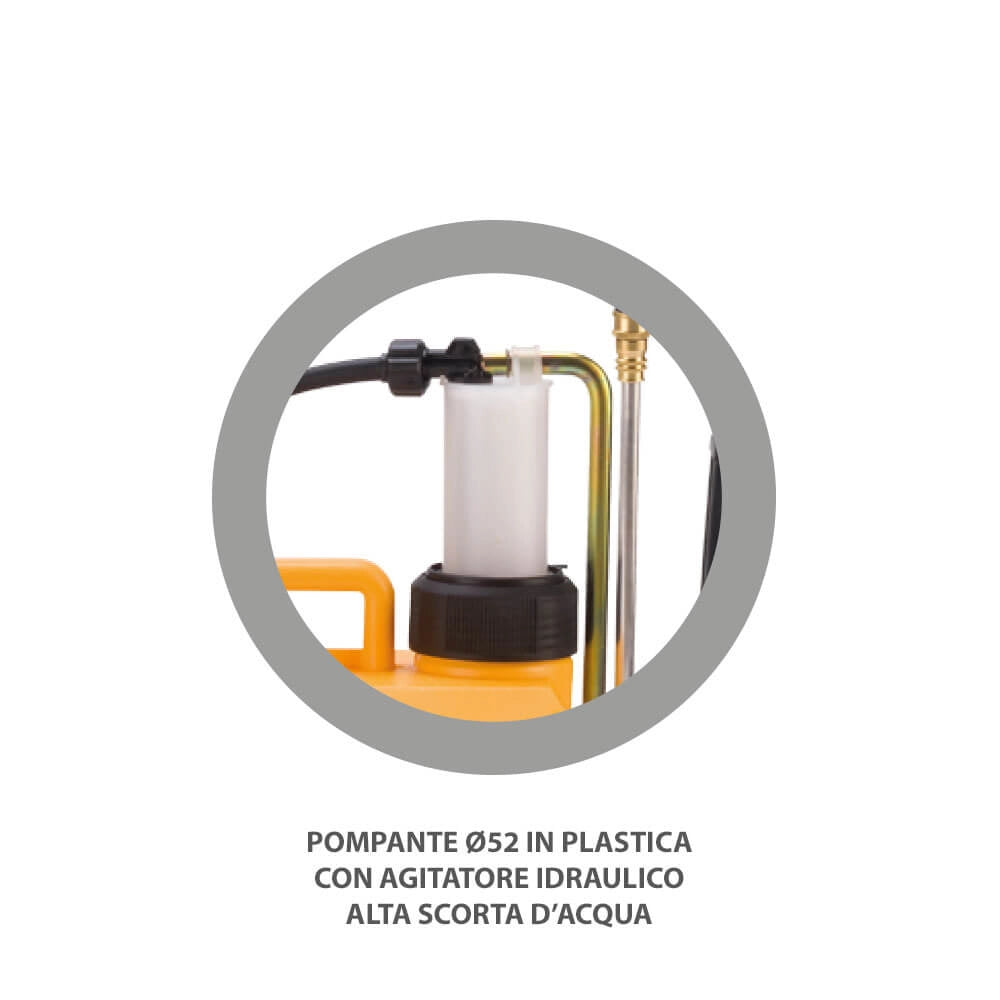 POMPA A SPALLA IRRORATRICE 16Lt MANUALE V-BLACK KOMFORT POMPANTE PLASTICA VOLPI
