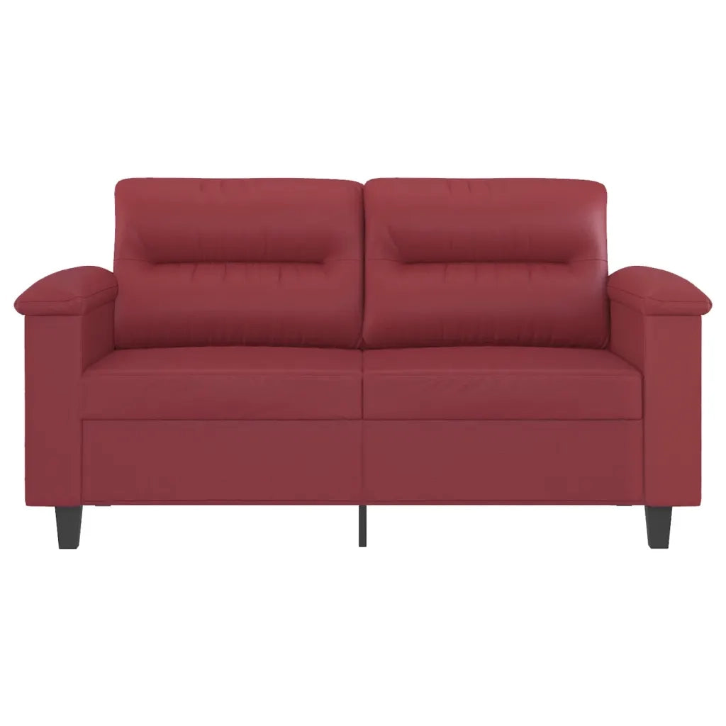 Divano a 2 Posti Rosso Vino 120 cm in Similpelle